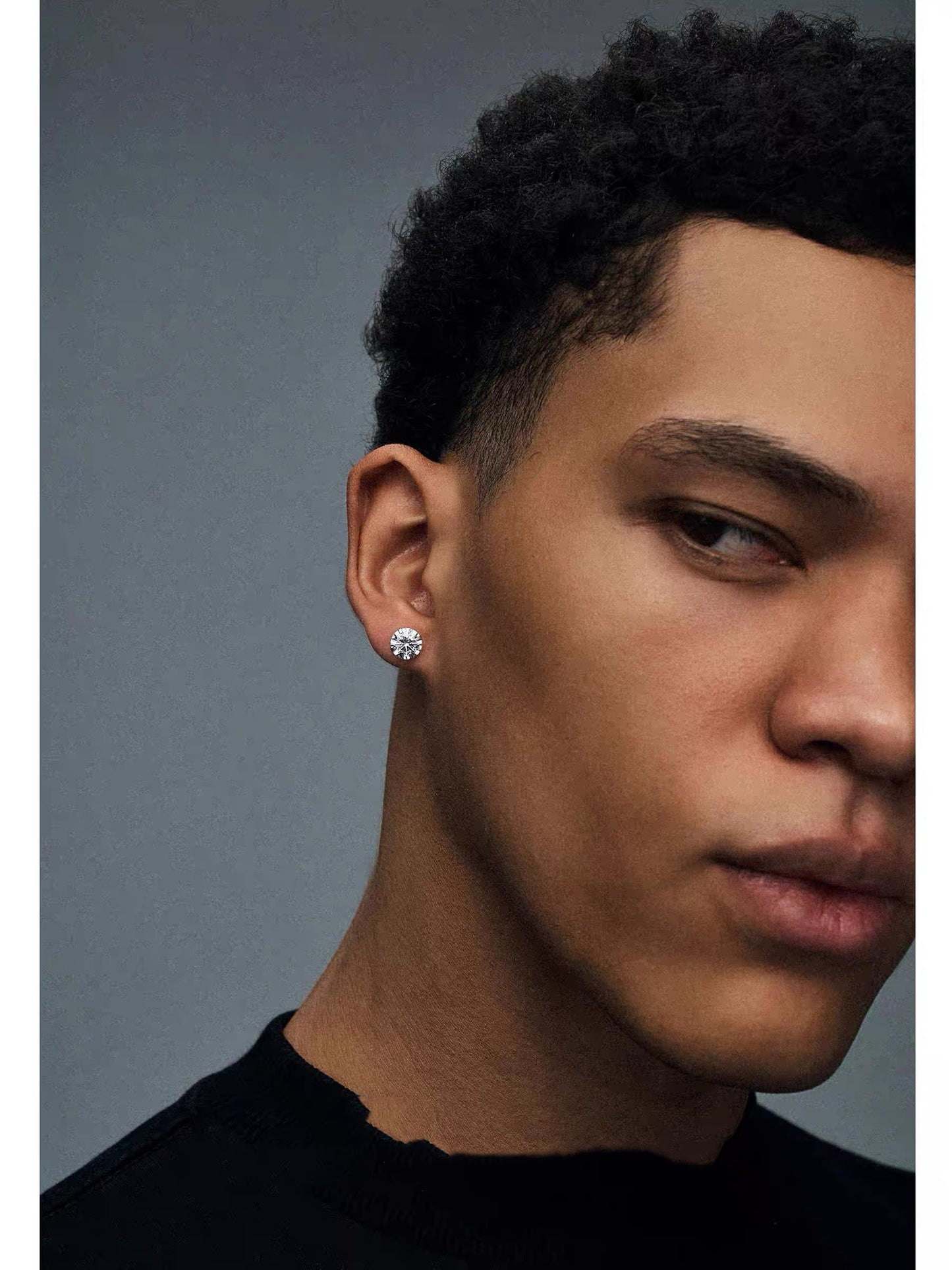 Custom Moissanite Stud Earrings 925 Sterling Silver with GRA Certificate