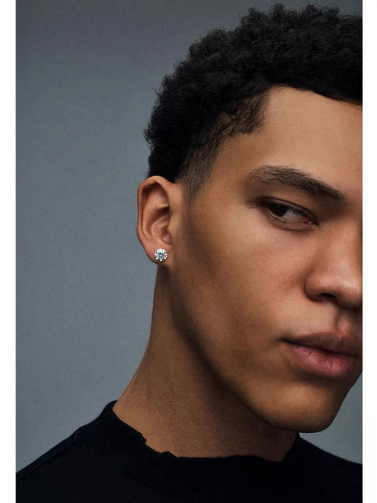 Custom Moissanite Stud Earrings 925 Sterling Silver with GRA Certificate