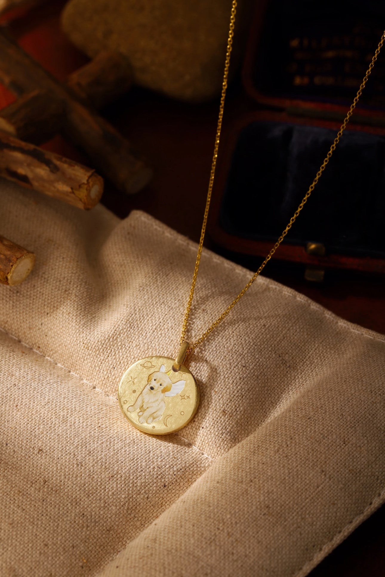 Custom Pet Portrait Name Necklace